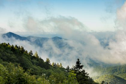 Great Smoky Mountains as seen from the Blue Ridge Parkway