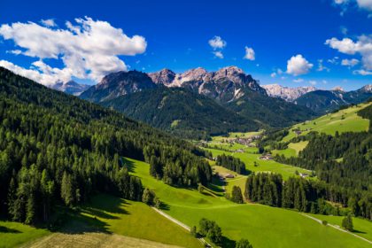 Scenic view of the beautiful landscape in the Alps